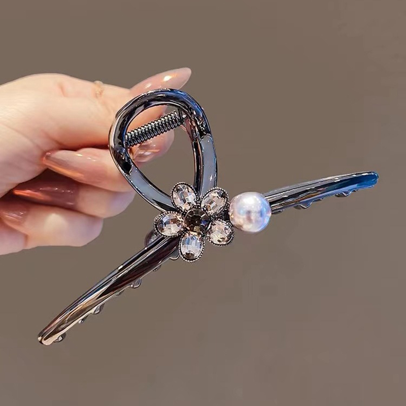 Hair Clip Claw Large - Pince à cheveux en métal perle