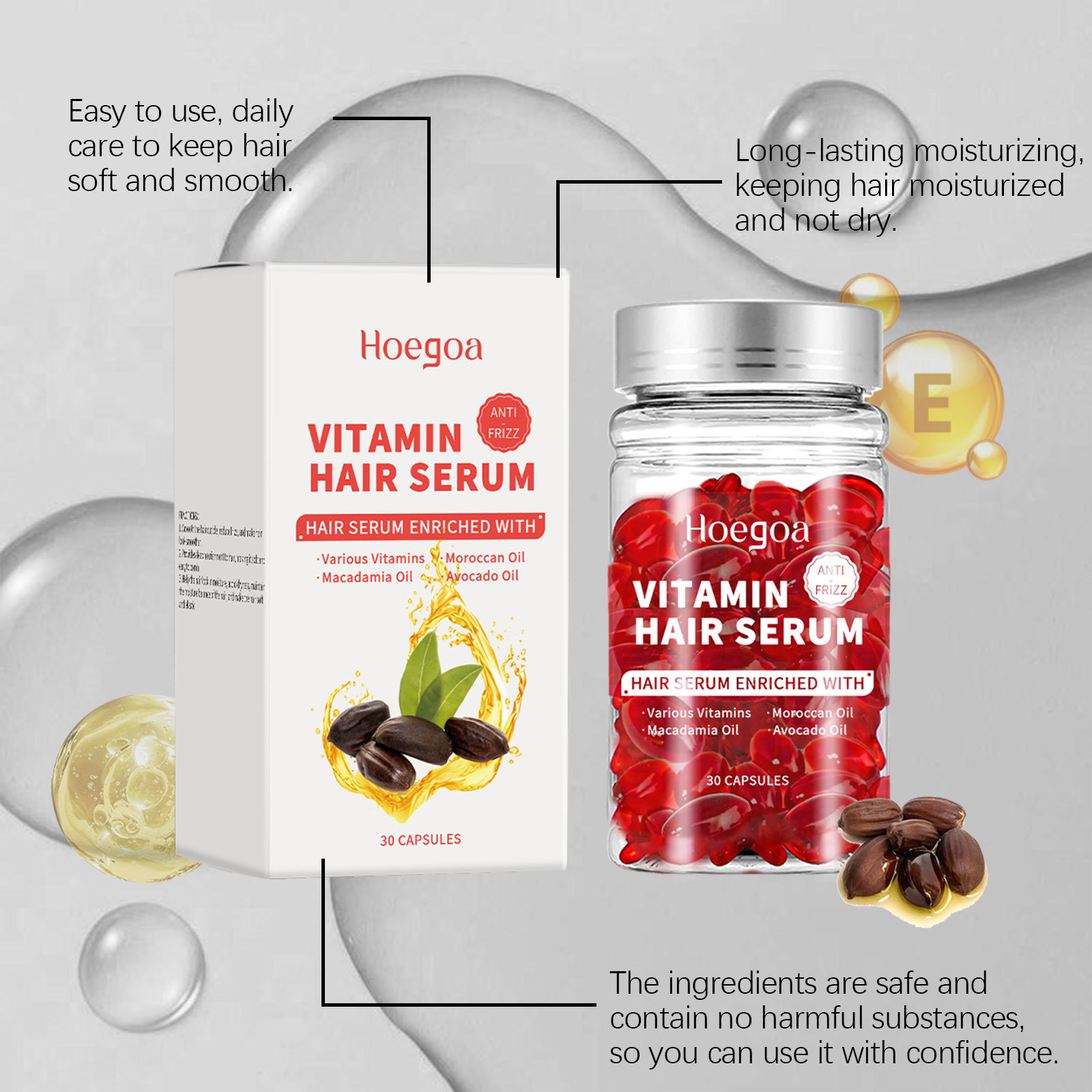 Hair Care Essential Oil - Capsules de sérum de soin capillaire