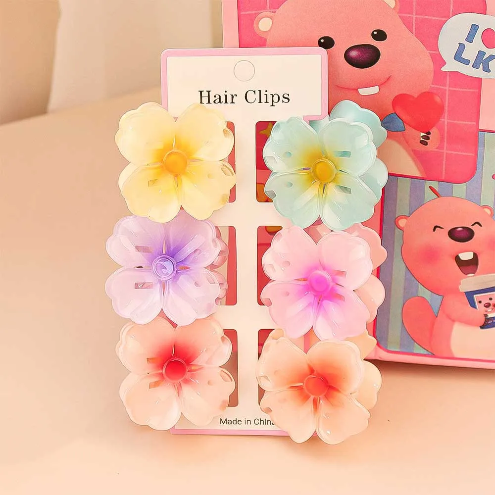6 pièces mode coloré Transpare - Hair Clip Claw Large avis et prix