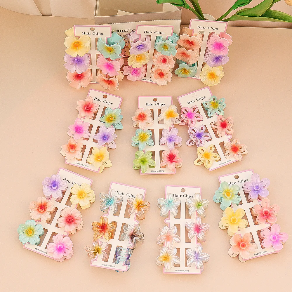 6 pièces mode coloré Transpare - Hair Clip Claw Large avis et prix