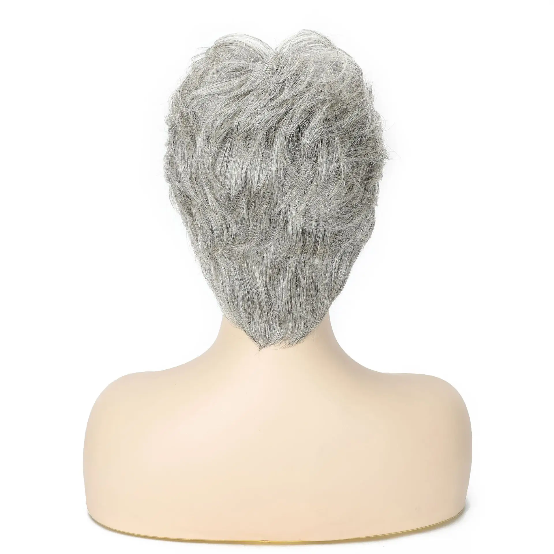 Perruque Courte Bouclée Grise  - Hair Care Women avis et prix
