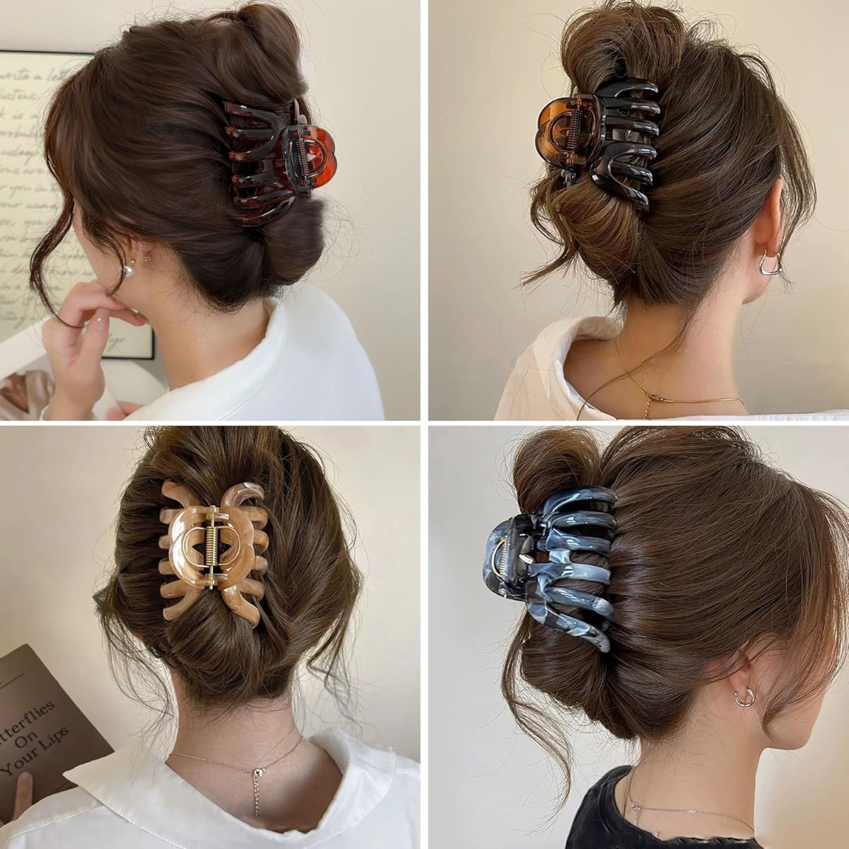 2 pinces à cheveux en plastiqu - Hair Clip Claw Large avis et prix